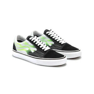 Vans 2020 Old Skool 'Flame Black White' Low Top Lace Up‎ Sneakers - M5.0 / W6.5